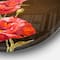 Designart - Bright Poppies Flower' Ultra Glossy Floral Metal Circle Wall Art